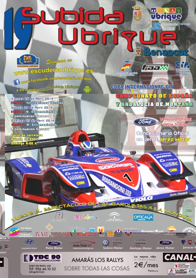 Cartel XIX Subida Ubrique